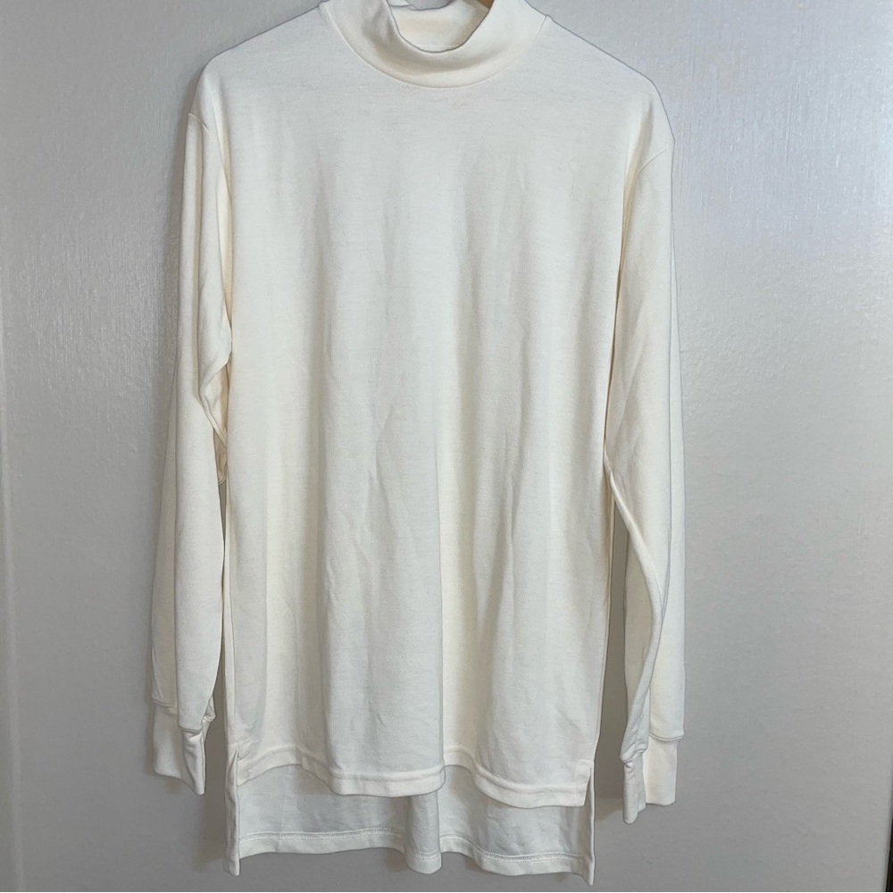 Meke Inc Jersey Flight Deck Crewman Shirt Cream Men Large FR Flame Resistant USN